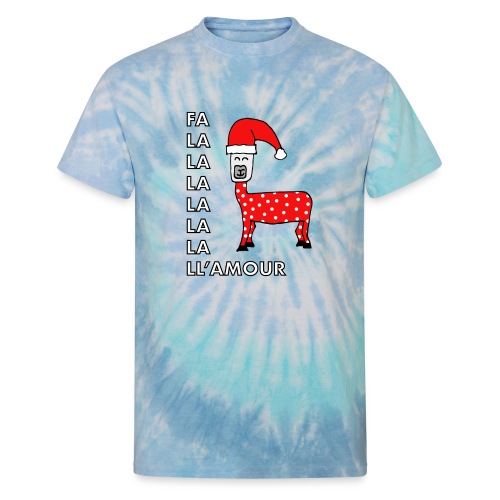 Christmas llama. - Unisex Tie Dye T-Shirt