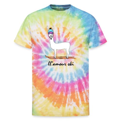 Skiin' llama - Unisex Tie Dye T-Shirt