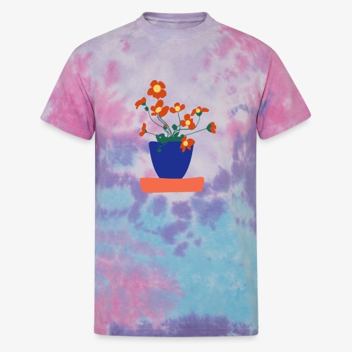 Dahlia Flower - Unisex Tie Dye T-Shirt