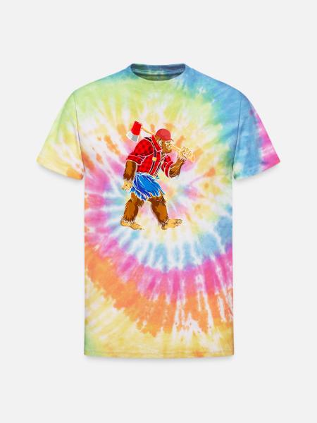 Logger Big Foot - Unisex Tie Dye T-Shirt - rainbow
