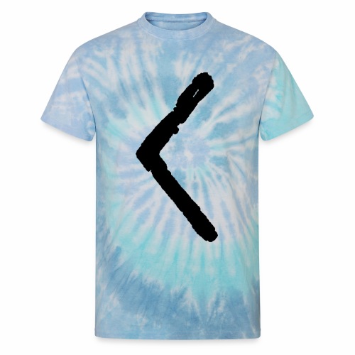 Elder Futhark Rune Kenaz - Letter C & K - Unisex Tie Dye T-Shirt