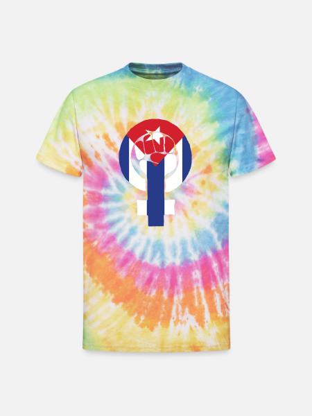 Cuban Feminism - Unisex Tie Dye T-Shirt - rainbow