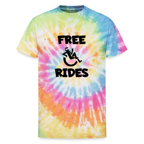 This wheelchair user gives free rides - Unisex Tie Dye T-Shirt