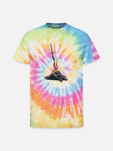 Bonfire - Unisex Tie Dye T-Shirt - rainbow