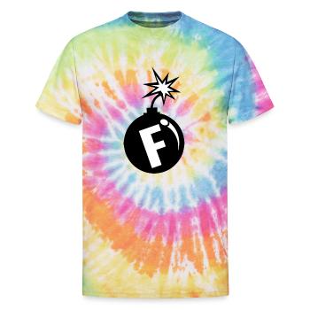 F BOMB - Unisex Tie Dye T-Shirt - rainbow - Front