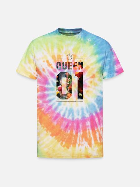 KING AND QUEEN - Unisex Tie Dye T-Shirt - rainbow