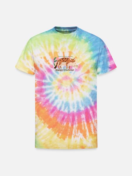 Happy weekend - Unisex Tie Dye T-Shirt - rainbow