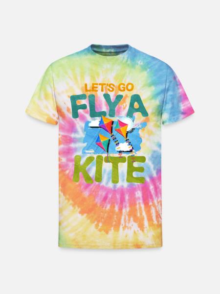 Kite Flying - Unisex Tie Dye T-Shirt - rainbow
