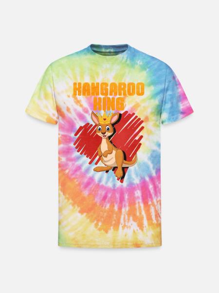 Kangaroo King - Unisex Tie Dye T-Shirt - rainbow