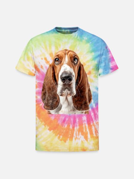 Basset Hound - Unisex Tie Dye T-Shirt - rainbow