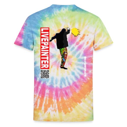 Back side Livepainter man - Unisex Tie Dye T-Shirt