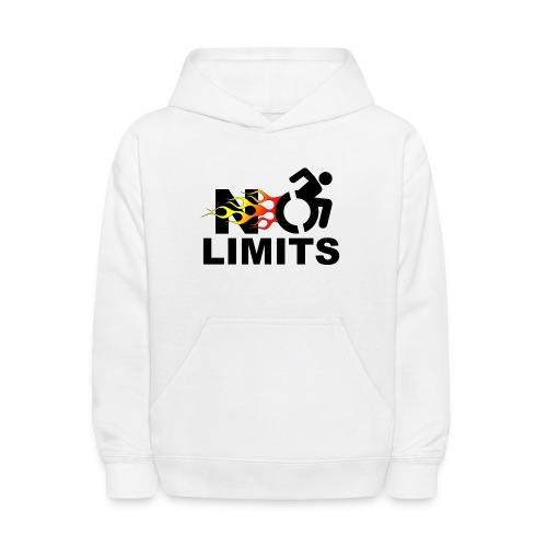 No limits for me with my wheelchair - Kids' Hoodie
