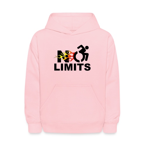 No limits for me with my wheelchair - Kids' Hoodie