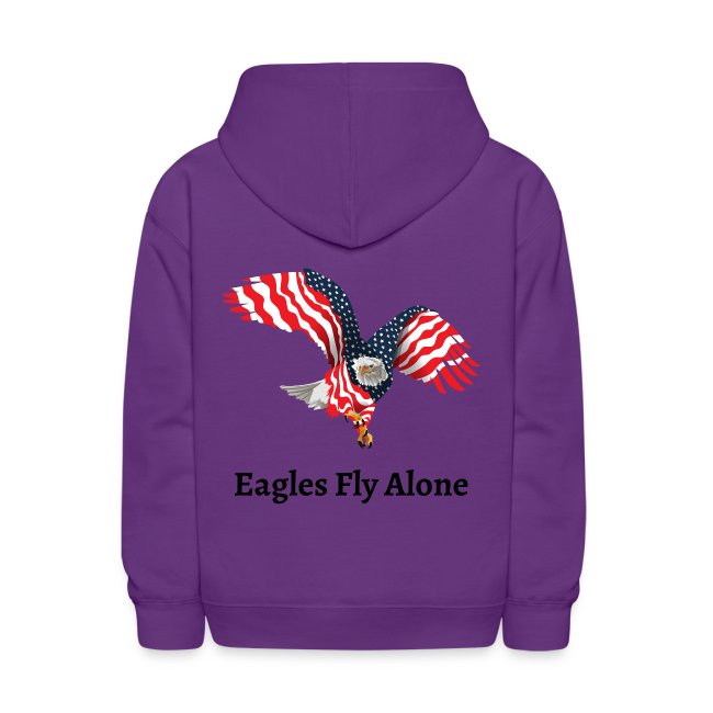 Eagles Fly Alone - American Flag Winged Eagle