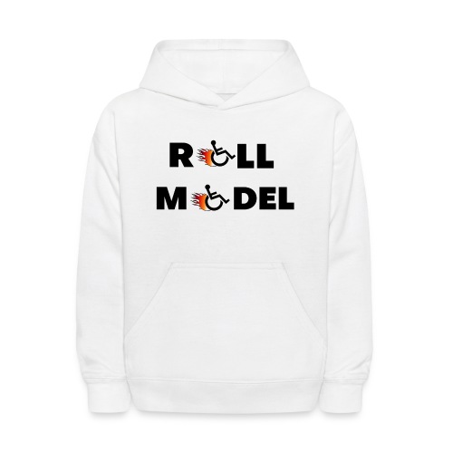 Roll model in a wheelchair, for wheelchair users - Kids' Hoodie
