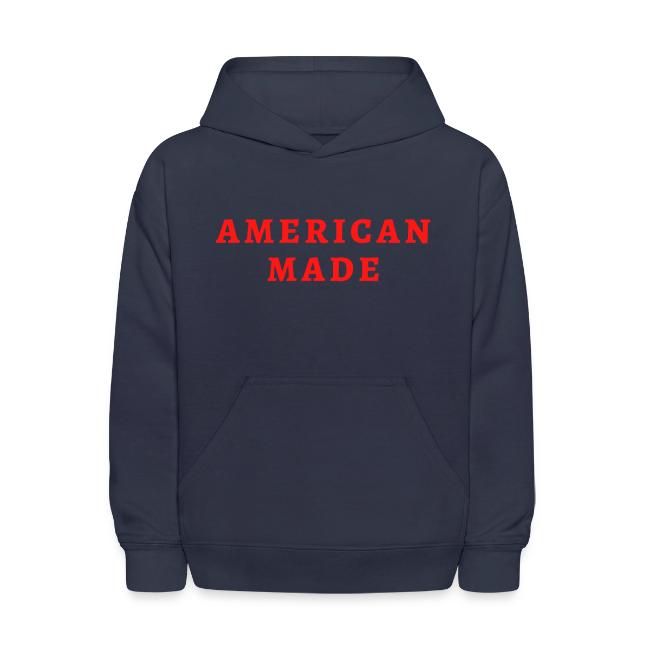 AMERICAN MADE (in red letters)