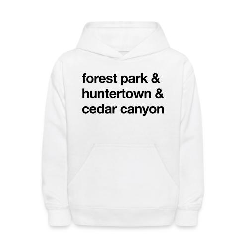1 Church 3 Locations Black - Kids' Hoodie