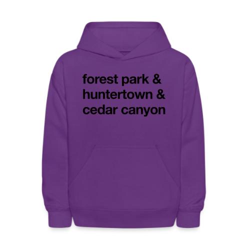1 Church 3 Locations Black - Kids' Hoodie