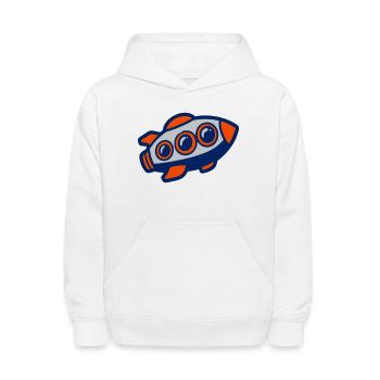 Space Rocket Illustration - Kids' Hoodie - white - Front