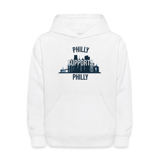 Philly Supports Philly skyline blue transparentbg