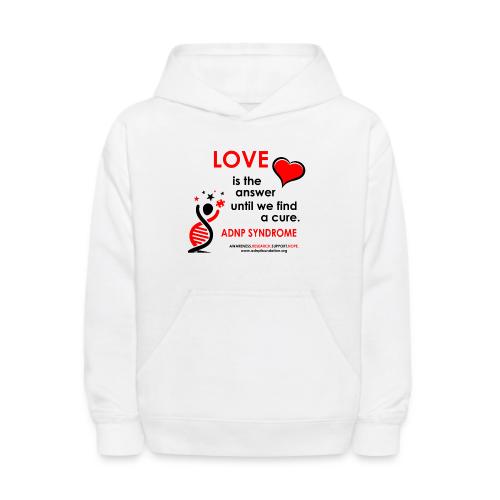 LOVE IS THE ANSWER Red and Black - Kids' Hoodie