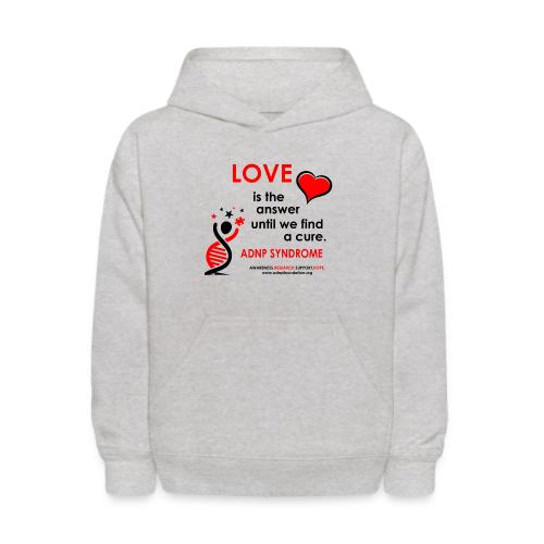 LOVE IS THE ANSWER Red and Black - Kids' Hoodie