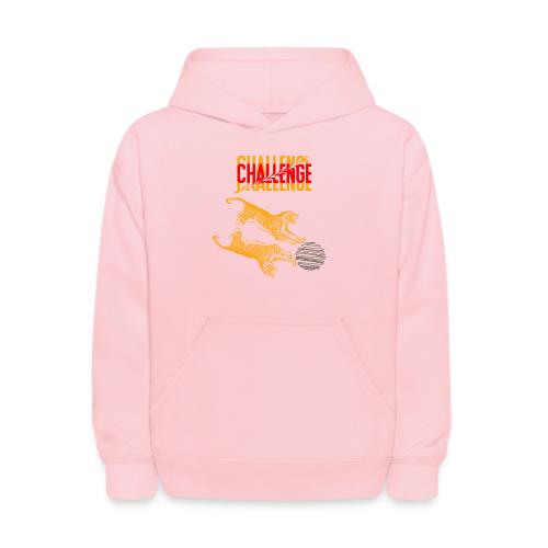 Double tiger fashion, jungle feline animals. - Kids' Hoodie