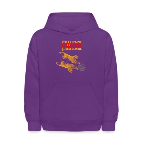 Double tiger fashion, jungle feline animals. - Kids' Hoodie