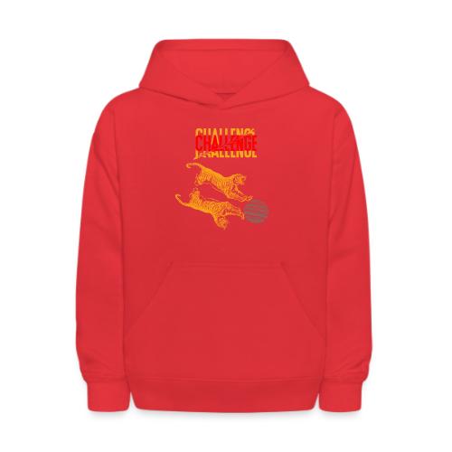Double tiger fashion, jungle feline animals. - Kids' Hoodie