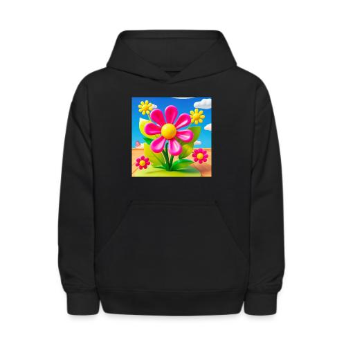 Pink Floral Peace | Sky & Nature Design - Kids' Hoodie