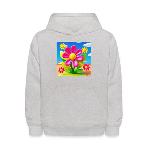 Pink Floral Peace | Sky & Nature Design - Kids' Hoodie
