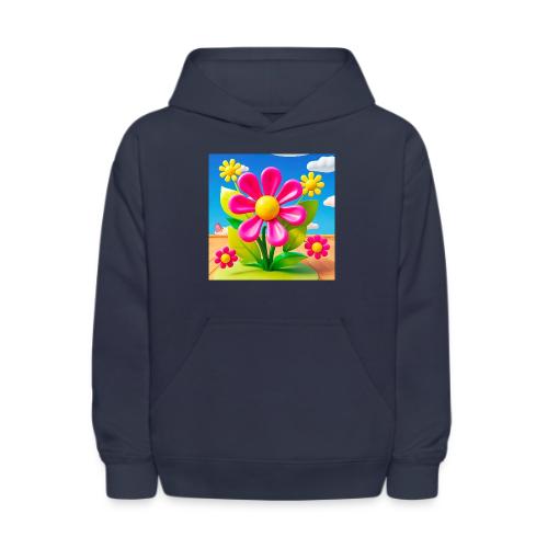 Pink Floral Peace | Sky & Nature Design - Kids' Hoodie
