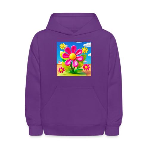 Pink Floral Peace | Sky & Nature Design - Kids' Hoodie