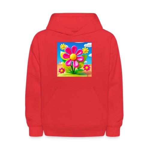 Pink Floral Peace | Sky & Nature Design - Kids' Hoodie