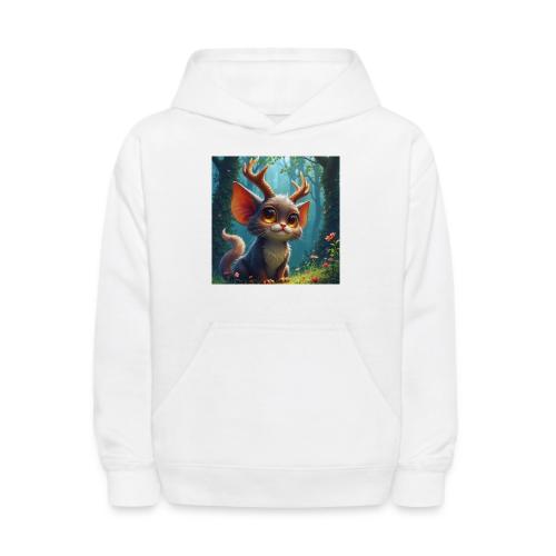 Magical Forest Creature with Deer Horns - Kids' Hoodie