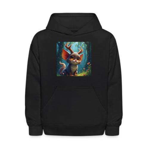 Magical Forest Creature with Deer Horns - Kids' Hoodie