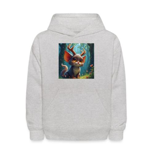 Magical Forest Creature with Deer Horns - Kids' Hoodie