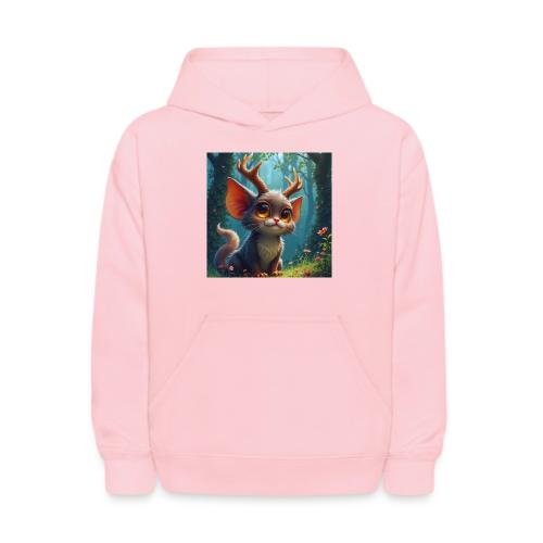Magical Forest Creature with Deer Horns - Kids' Hoodie