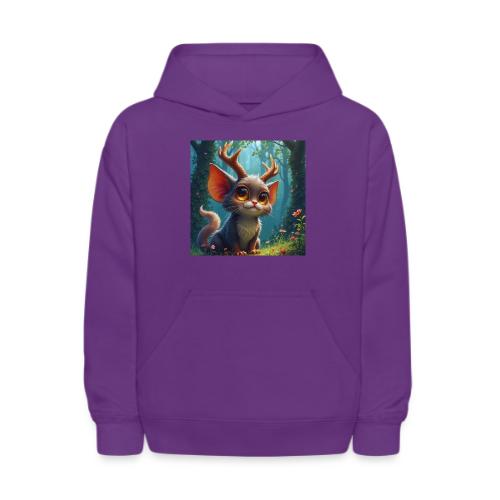 Magical Forest Creature with Deer Horns - Kids' Hoodie