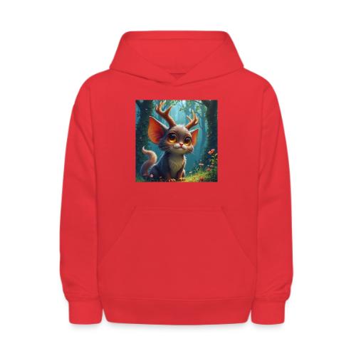 Magical Forest Creature with Deer Horns - Kids' Hoodie