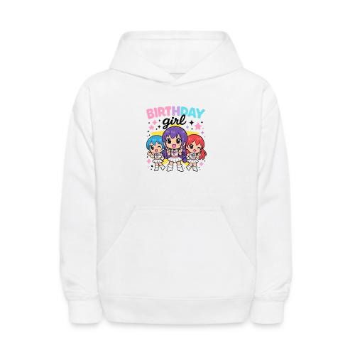Cute Chibi Birthday Idol Girls - Kids' Hoodie