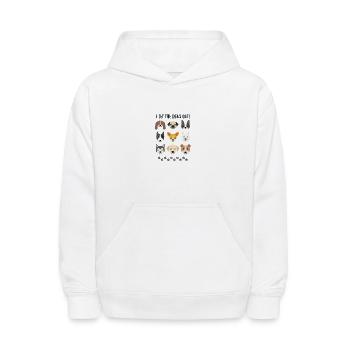 Pug Dog Doggie Breed Pet Animal Gift Idea - Kids' Hoodie - white - Front