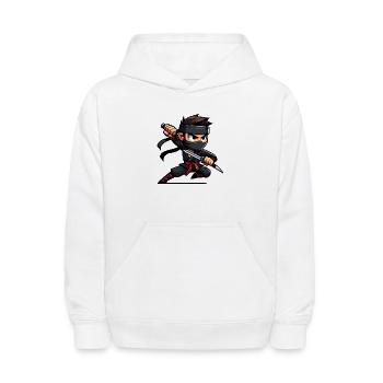 Kinetic Cartoon Ninja Warrior - Kids' Hoodie - white - Front