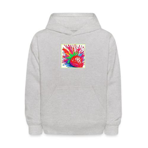 Splatter Strawberry Splash - Kids' Hoodie