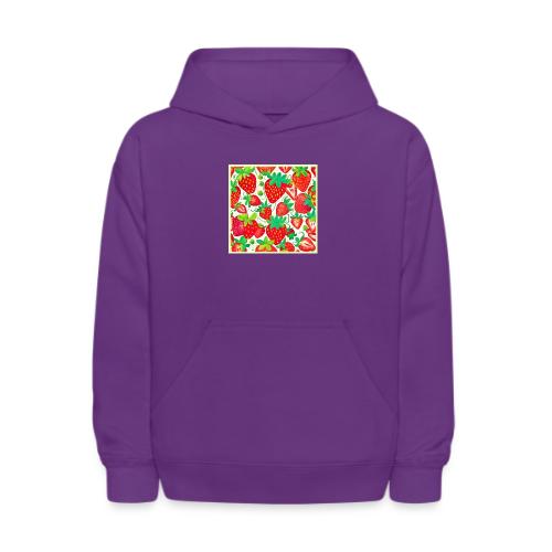 Strawberry Swirl Pattern - Kids' Hoodie