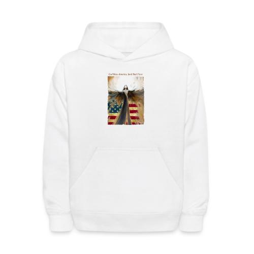 God bless America Angel_Strong color_Brown type - Kids' Hoodie