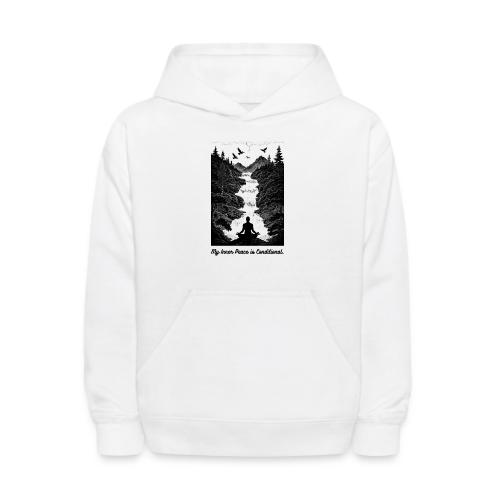 Conditional Inner Peace T-Shirt | Minimalist Zen - Kids' Hoodie