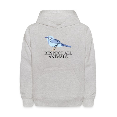 RESPECT ALL ANIMALS (Blue Bird) - Kids' Hoodie