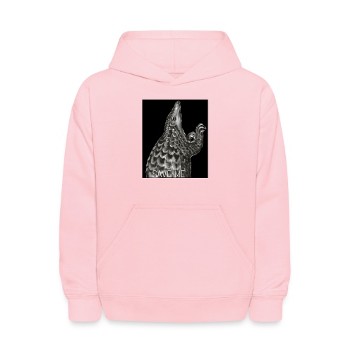 Pangolin with black background - Kids' Hoodie