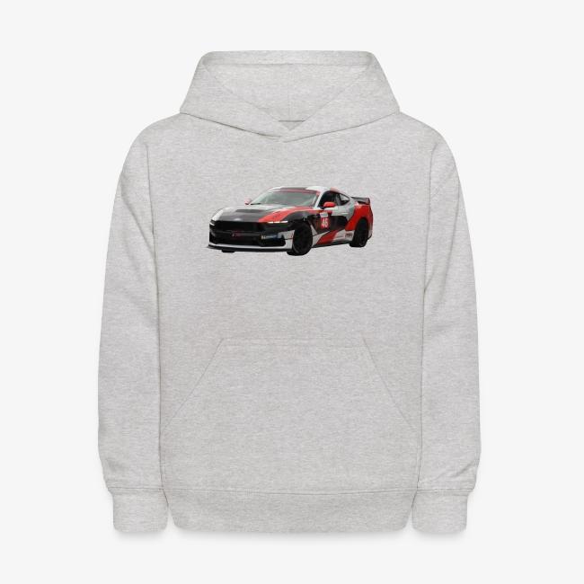 Red White and Black Mustang Racecar